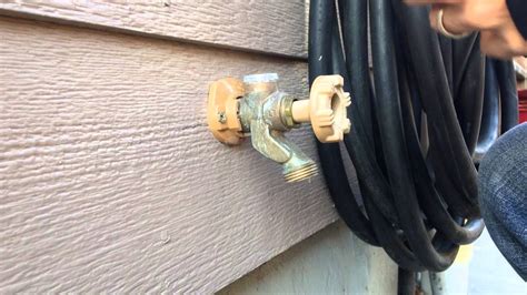 hose bib leaking from anti siphon valve|how to fix water leak from the top of my outdoor。